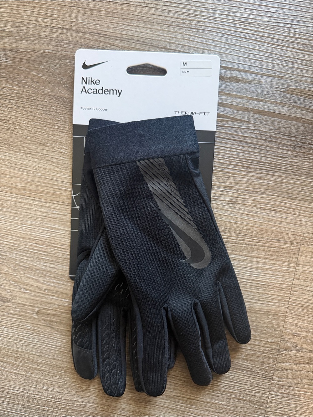 Nike Academy Black Grip Gloves - Medium